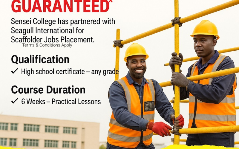 Sensei College Partners with Seagull International to Train and Place Scaffolders
